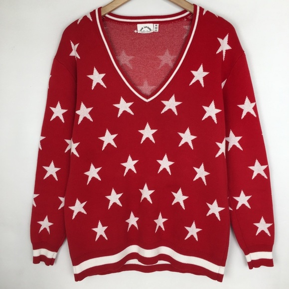 The Upside Red Star Louie Sweater Organic Cotton Knit Women’s XS Preppy Academia - Picture 2 of 14